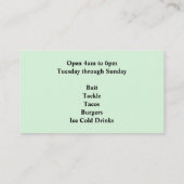 Carte De Visite Pêche (Dos)