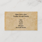 Carte De Visite Pêche (Dos)