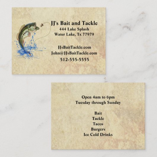 Carte De Visite Pêche (Devant / Derrière)