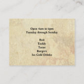 Carte De Visite Pêche (Dos)