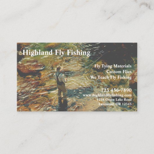 Carte De Visite Pêche à la mouche (Devant)