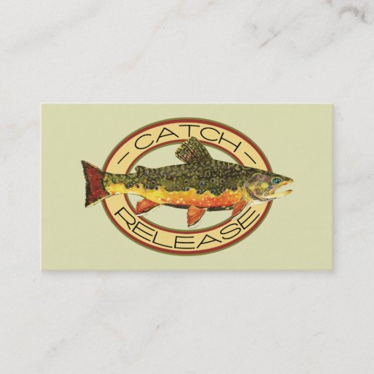 Carte De Visite Pêche à la mouche à la truite (Devant)
