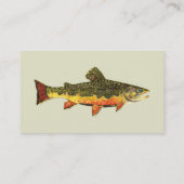 Carte De Visite Pêche à la mouche Truite de Brook (Dos)
