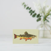 Carte De Visite Pêche à la truite (Debout devant)