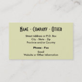 Carte De Visite Pêche à la truite (Dos)