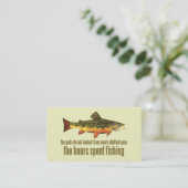 Carte De Visite Pêche à la truite (Debout devant)