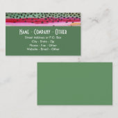 Carte De Visite Pêche à la truite arc-en-ciel (Devant / Derrière)