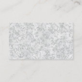 Carte De Visite Pêche argent floral élégant semi brillant entrepri (Dos)