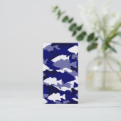 Carte De Visite Pêche au bar bleue de Camo (Debout devant)