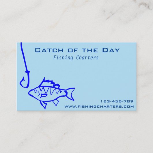 Carte De Visite Pêche Charters de pêche tours de pêche tourisme de (Devant)