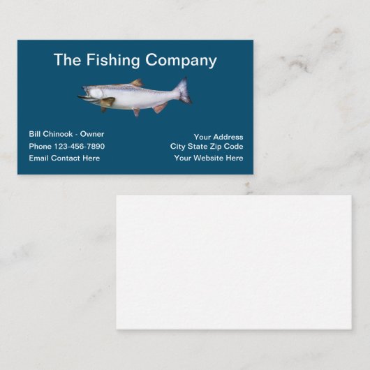 Carte De Visite Pêche Chinook (Devant / Derrière)