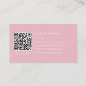 Carte De Visite Pêche d'automne | Code QR Fleur d'aquarelle Entrep (Dos)