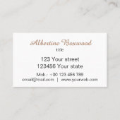 Carte De Visite Pêche de gradient avec le texte rose de coutume de (Dos)