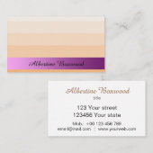 Carte De Visite Pêche de gradient avec le texte rose de coutume de (Devant / Derrière)