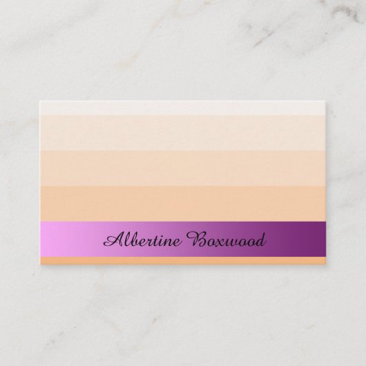 Carte De Visite Pêche de gradient avec le texte rose de coutume de (Devant)