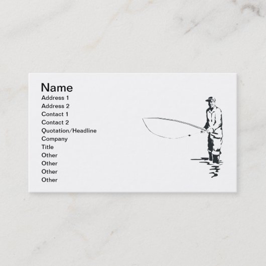 Carte De Visite Pêche de mouche (Devant)