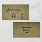 Carte De Visite Pêche de mouche - c'est un mode de vie (Devant / Derrière)