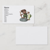 Carte De Visite Pêche de vieille école (Devant / Derrière)