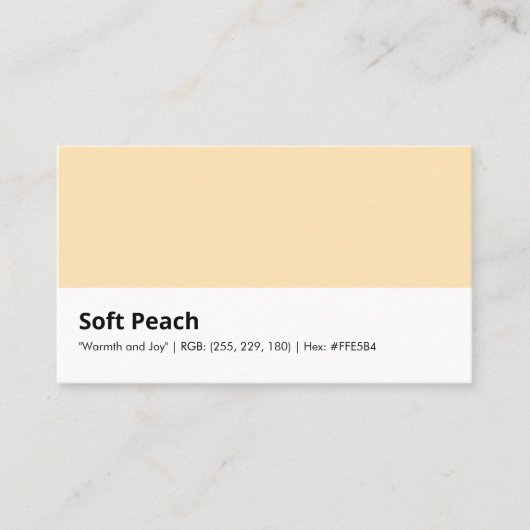 Carte De Visite Pêche Douce | "Chaleur et Joie" (Devant)