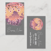 Carte De Visite Pêche en fleurs (Devant / Derrière)