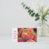 Carte De Visite pêche fraîche avec feuille (Debout devant)