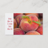 Carte De Visite pêche fraîche avec feuille (Devant)