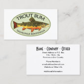 Carte De Visite Pêche humoristique (Devant / Derrière)