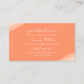 Carte De Visite Pêche Noble avec diamants étincelants et monogramm (Dos)