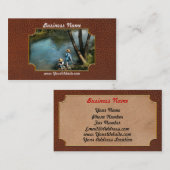 Carte De Visite Pêche - Pêche terminée" - 1940 (Devant / Derrière)