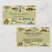 Carte De Visite Pêche scientifique vintage (Devant / Derrière)