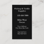 Carte De Visite Pêche sportive et chasse (Dos)