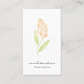 Carte De Visite Pêcher la fleur | Aquarelle florale verticale (Devant)