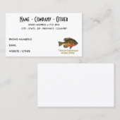 Carte De Visite Pêcheur de Bream (Devant / Derrière)