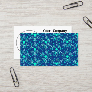 Carte De Visite Pêcheur de glace Motif Hexagon Snowflake