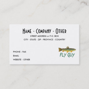 Carte De Visite Pêcheur de truite