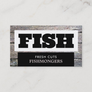 Carte De Visite Pêcheur/Femme rustique, Marché aux Poissons