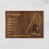 Carte De Visite Pêcheur simili cuir (Dos)