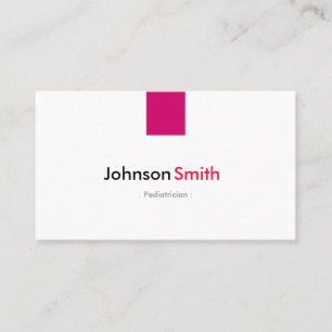 Carte De Visite Pédiatre - Rose simple rose