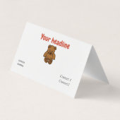 Carte De Visite Pédiatre - tedy et stéthoscope (Dos)