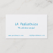 Carte De Visite Pédiatrie W/B (Dos)