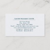 Carte de visite pédiatrique adapté aux enfants (Dos)