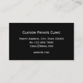 Carte de visite pédiatrique de pieds simples de (Dos)