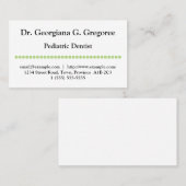 Carte de visite pédiatrique professionnel (Devant / Derrière)