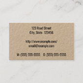 Carte de visite pédiatrique simple et minimal (Dos)