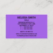 Carte de visite pédicure (Dos)