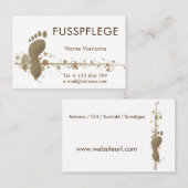 Carte De Visite Pédicure (Devant / Derrière)