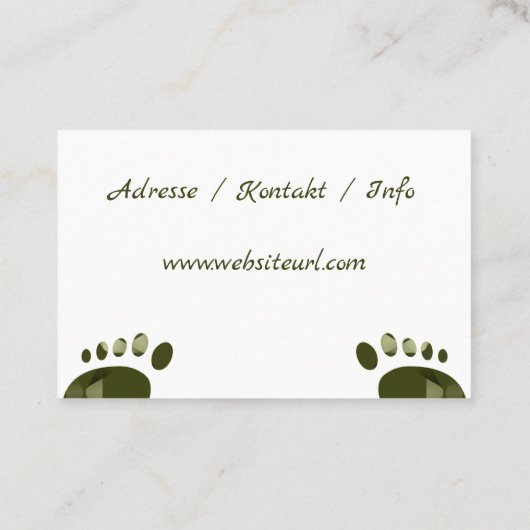 Carte De Visite Pédicure (Dos)