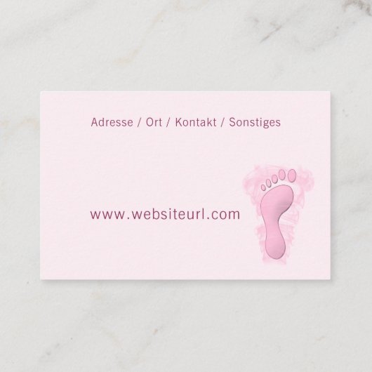 Carte De Visite Pédicure (Dos)