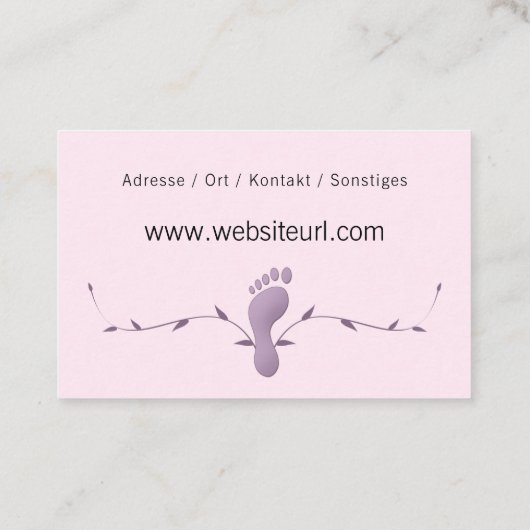 Carte De Visite Pédicure (Dos)