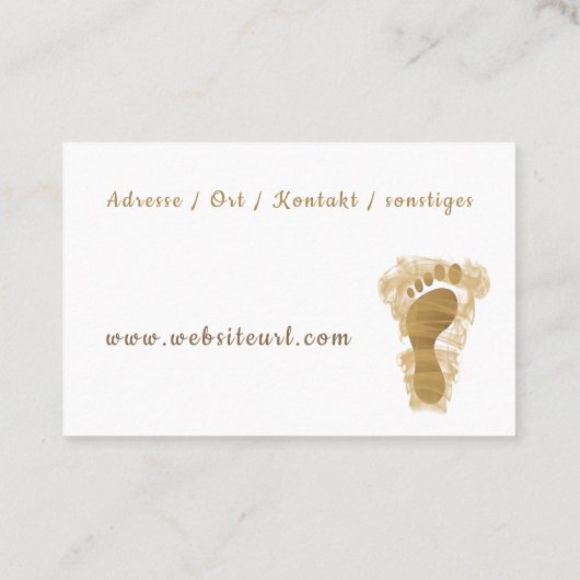 Carte De Visite Pédicure (Dos)